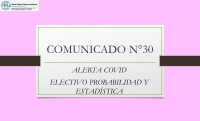 COMUNICADO N°30.- ALERTA COVID  ELECTIVO PROBABILIDAD Y ESTADÍSTICA
